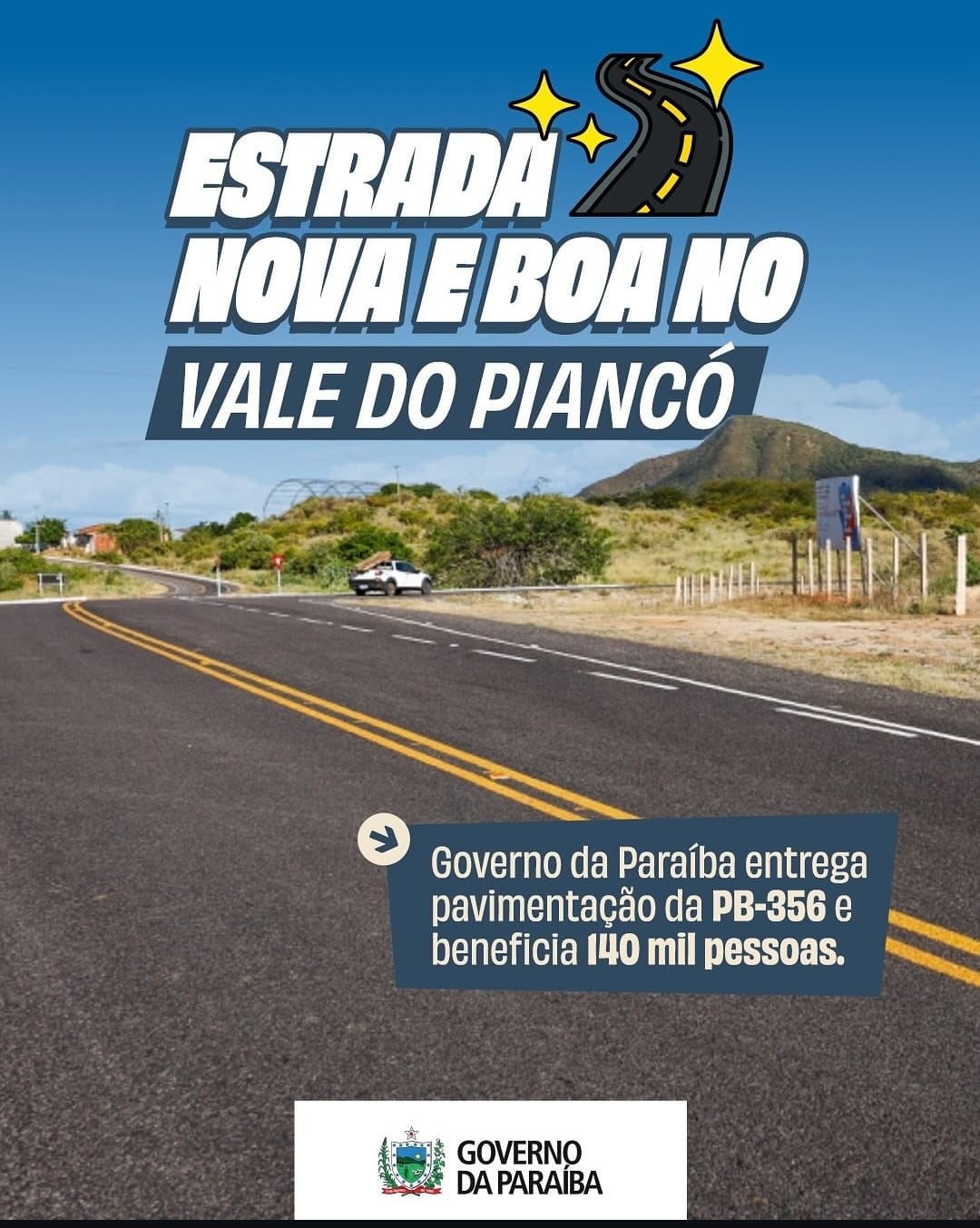 Governo da Paraíba entrega pavimentação da PB-356 e fortalece integração no Sertão