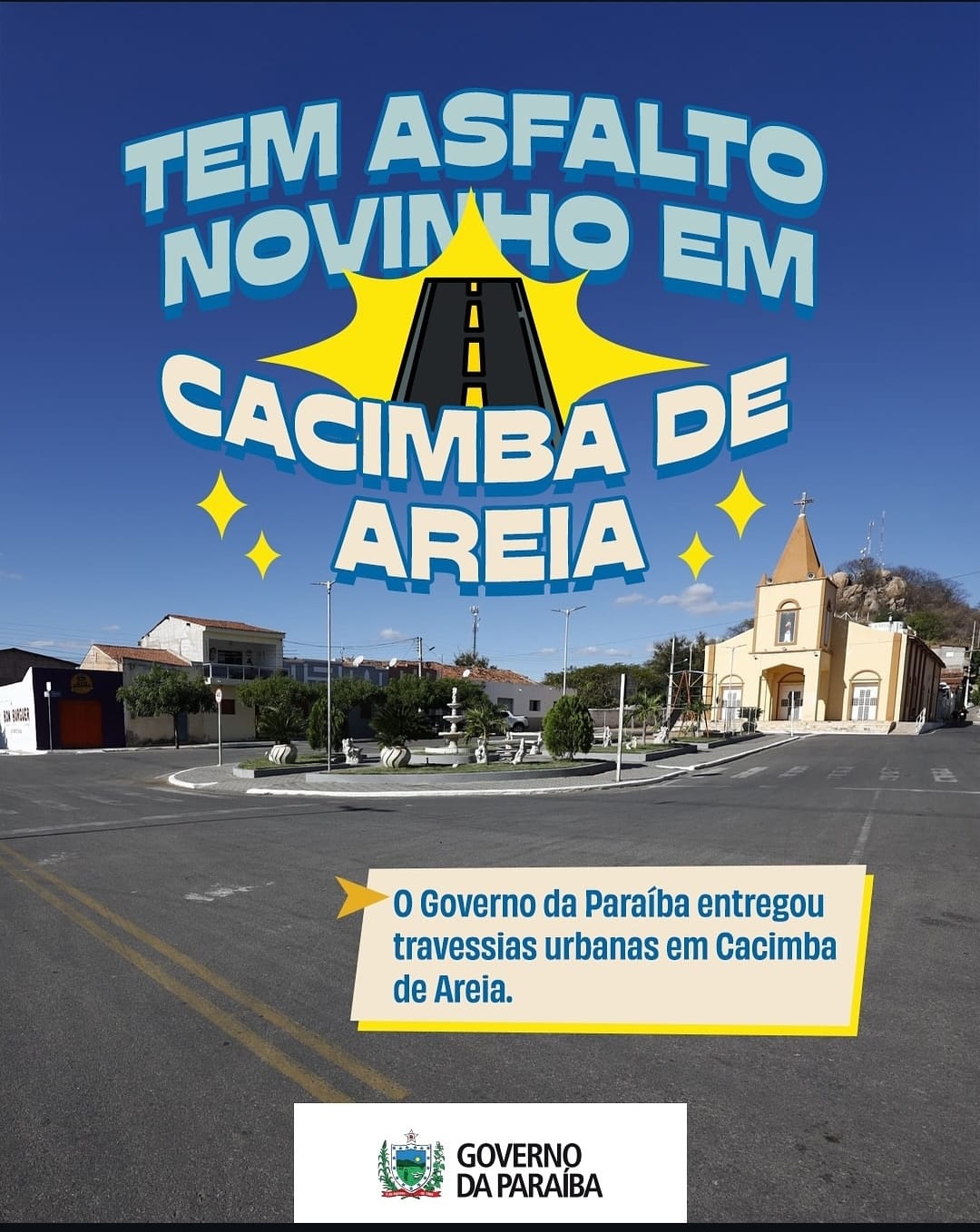 Governo da Paraíba entrega travessias urbanas em Cacimba de Areia