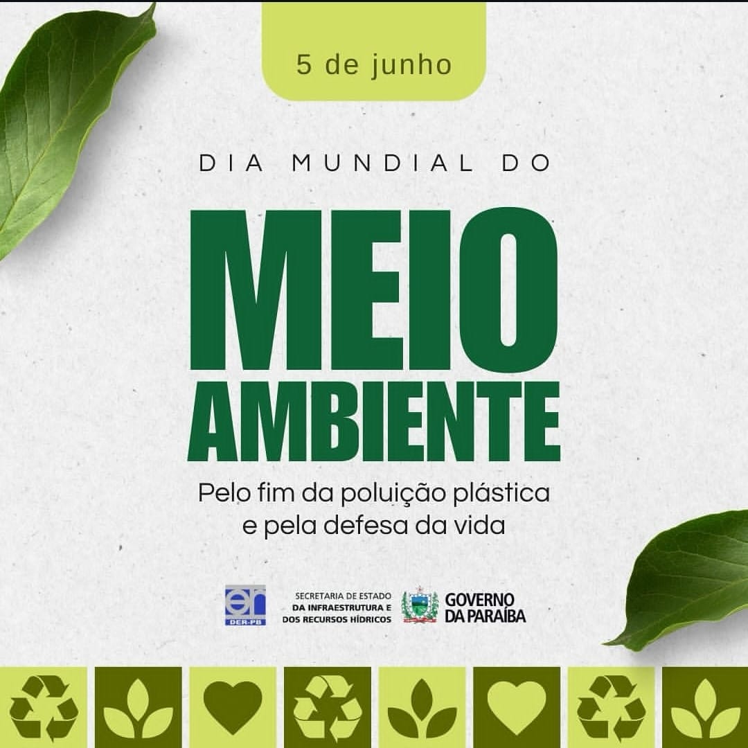 DER-PB celebra o Dia Mundial do Meio Ambiente com ações sustentáveis e combate à poluição plástica