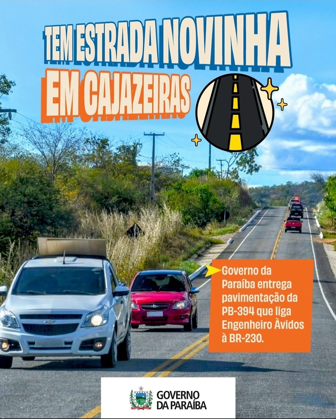 Após mais de 50 anos de espera, Sertão da Paraíba recebe rodovia asfaltada com investimentos de R$ 14,7 milhões