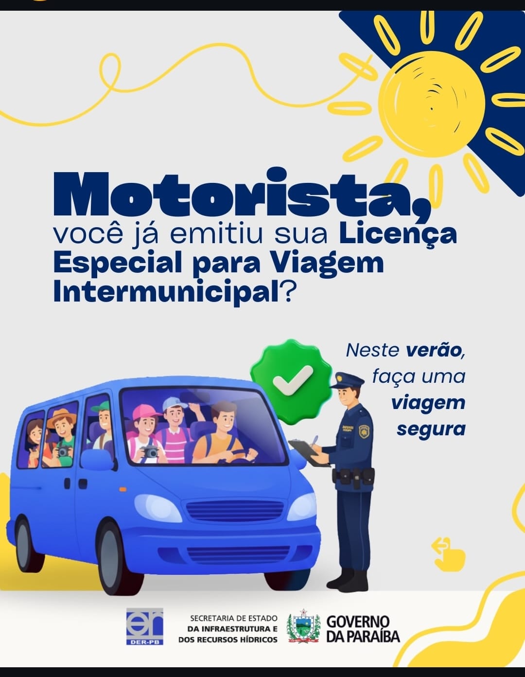 DER-PB reforça a importância do transporte intermunicipal regular durante o período de verão